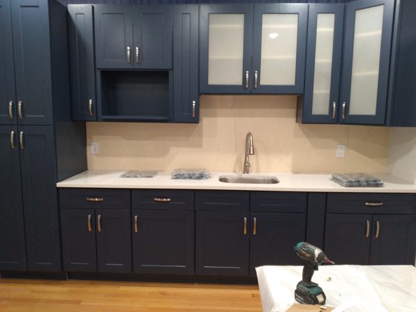 Navy Kitchen & Stone Counters — Kitchens project by NC Total Construction